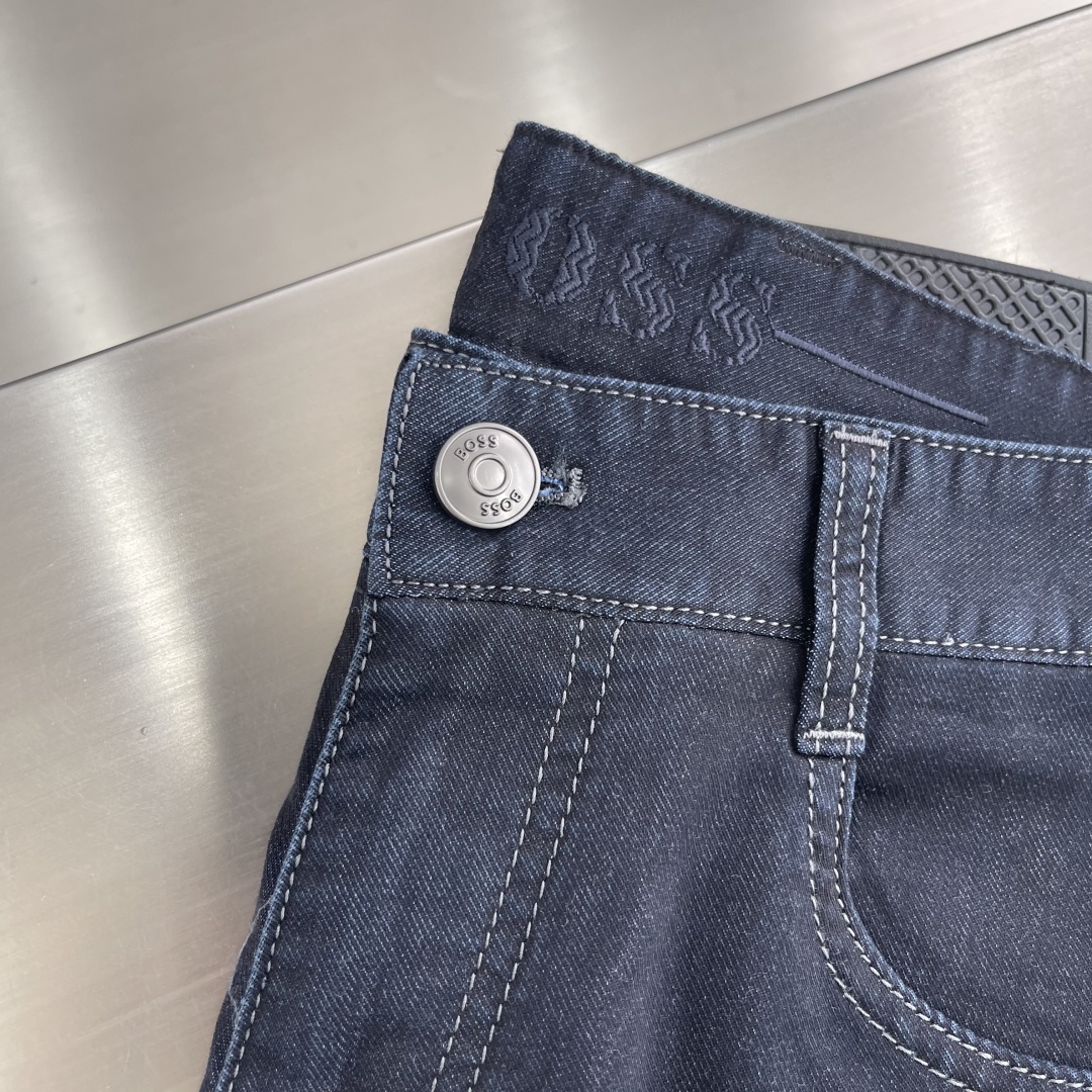 Boss Advanced Fashion Cowboys Dark Blue Washers Pants: Super Fine Cotton Veils, Cool, Sexy, Leisure. - 图片 3