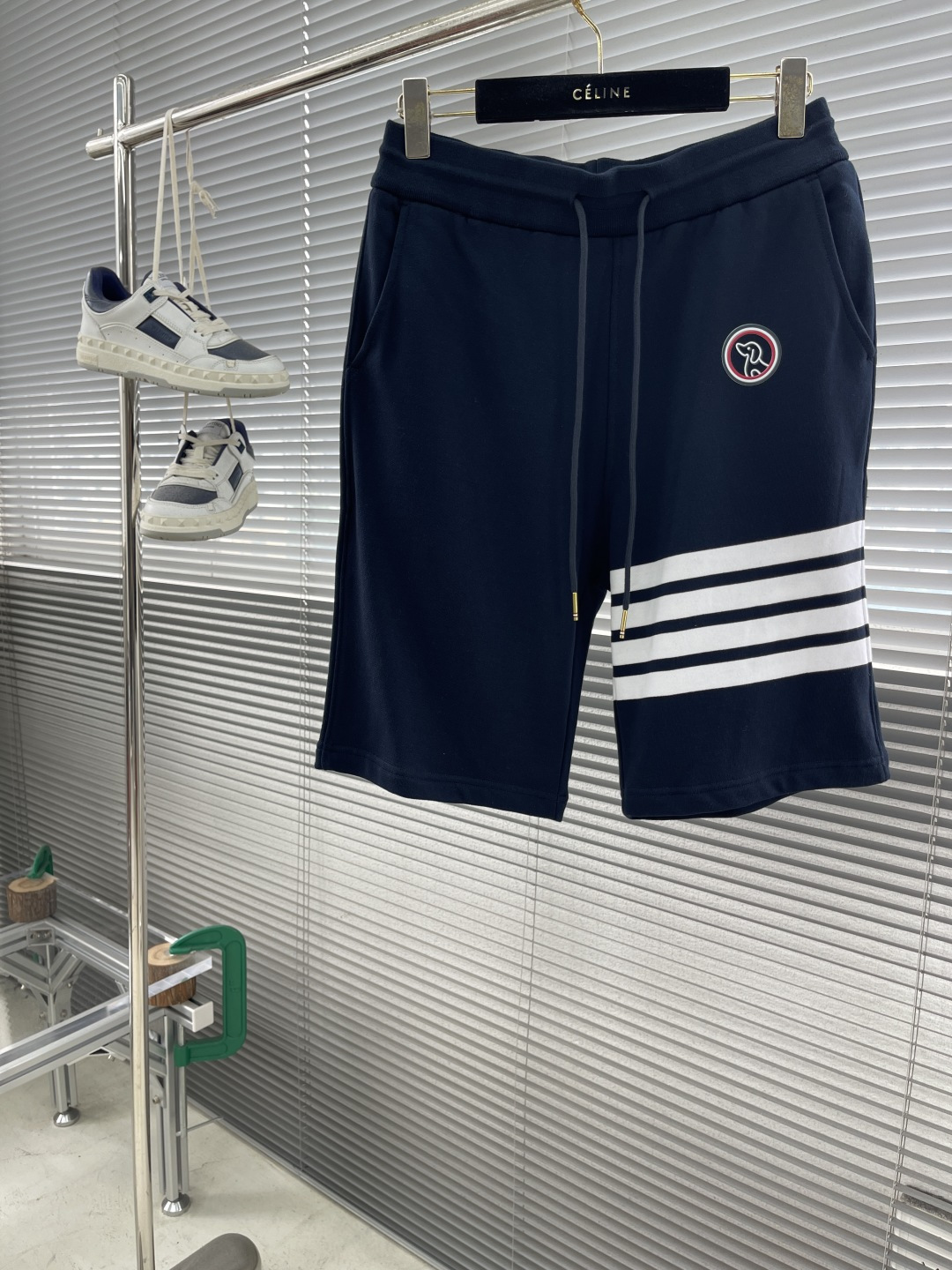 -TB 四道杠小狗标志短裤精梳纯棉环纺纱，版型紧致立体，定制裤绳五金质感强，上身舒适透气，凹凸有型的立体