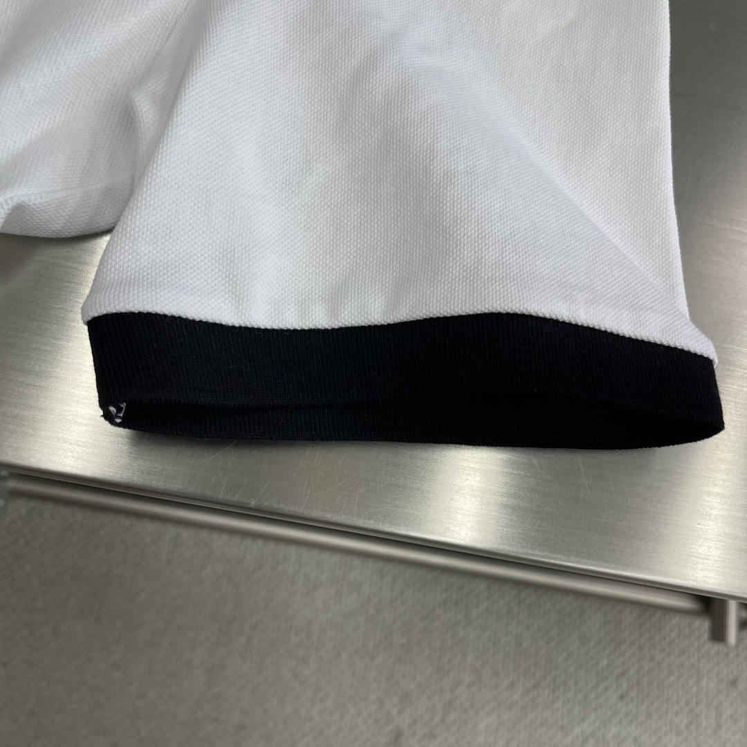 -PRAD 2025春夏新款🌟三角标识翻领Polo衫纯棉珠地棉面料经典款POLO衫，经典爆款系列，图案装