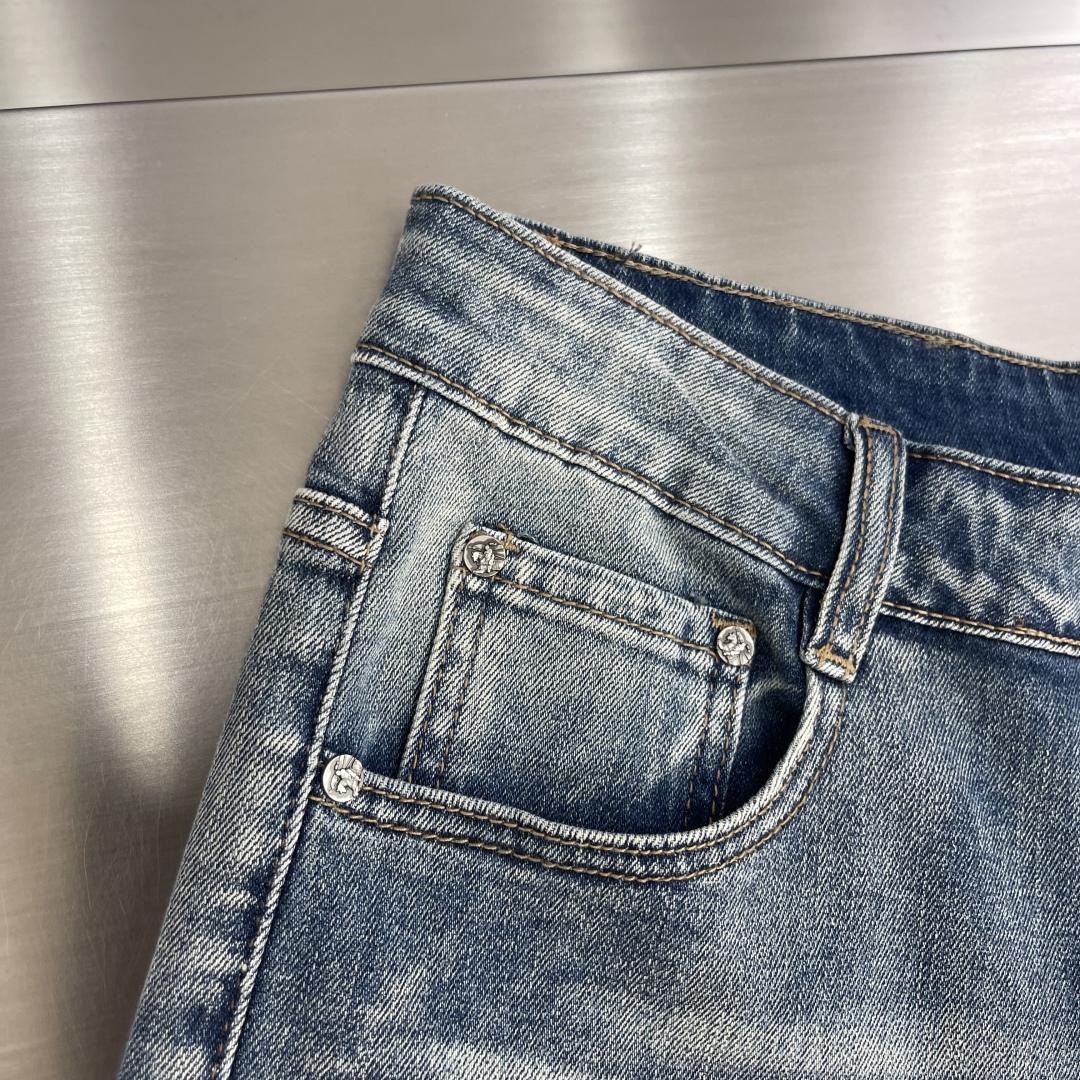 BBR Light Blue Wash Jeans: Cozy, Cool, Sexy Leisure Fashion with Traditional Hand-Painting Process - 图片 5