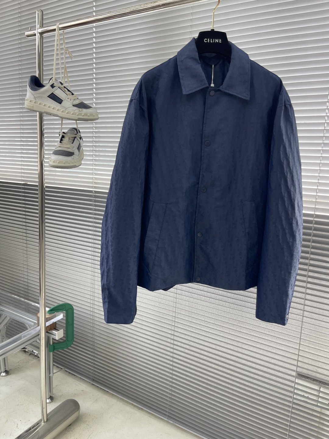 Dio 25ss Men’s Autumn 2000 Jacket with Oblique Stamps and Blue Technology - 图片 1