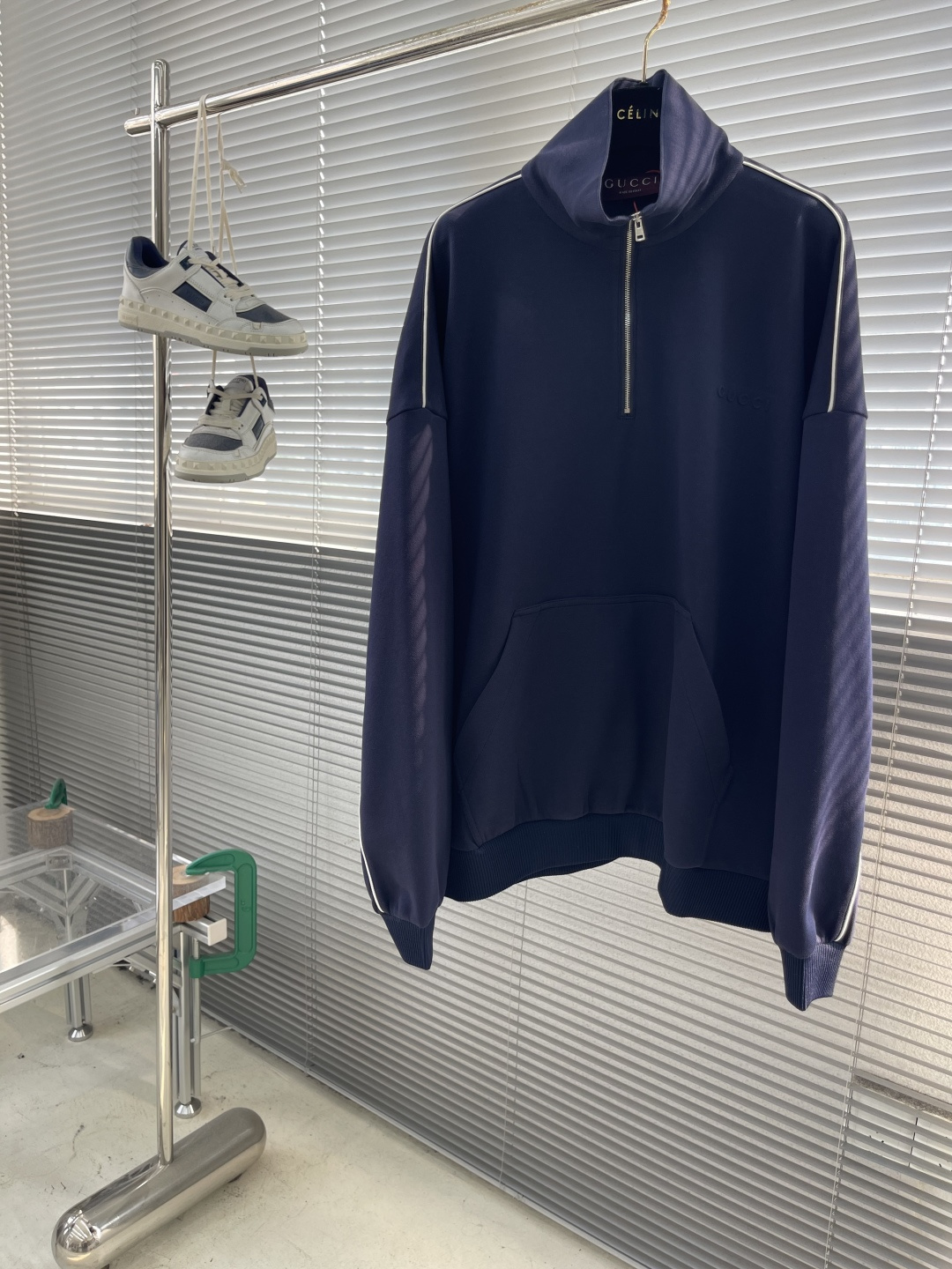 GUCC Soft Fabric Collection with Naval Blues and Steel Stamp Detail