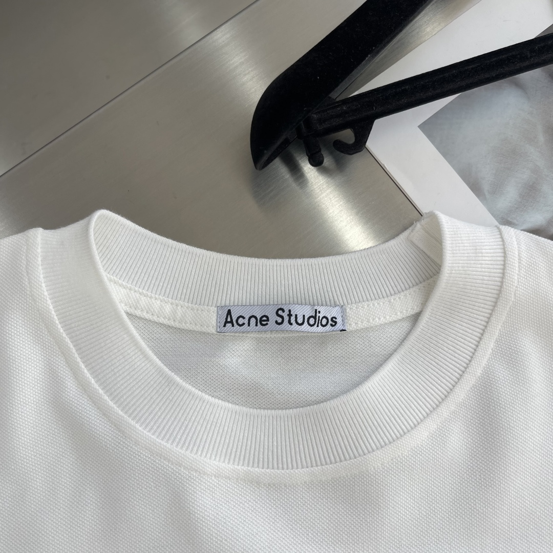 -Acne Studio 贴布刺绣字母长袖●面料：棉面料●工艺：刺绣制作●版型：宽松版型●克重：约375