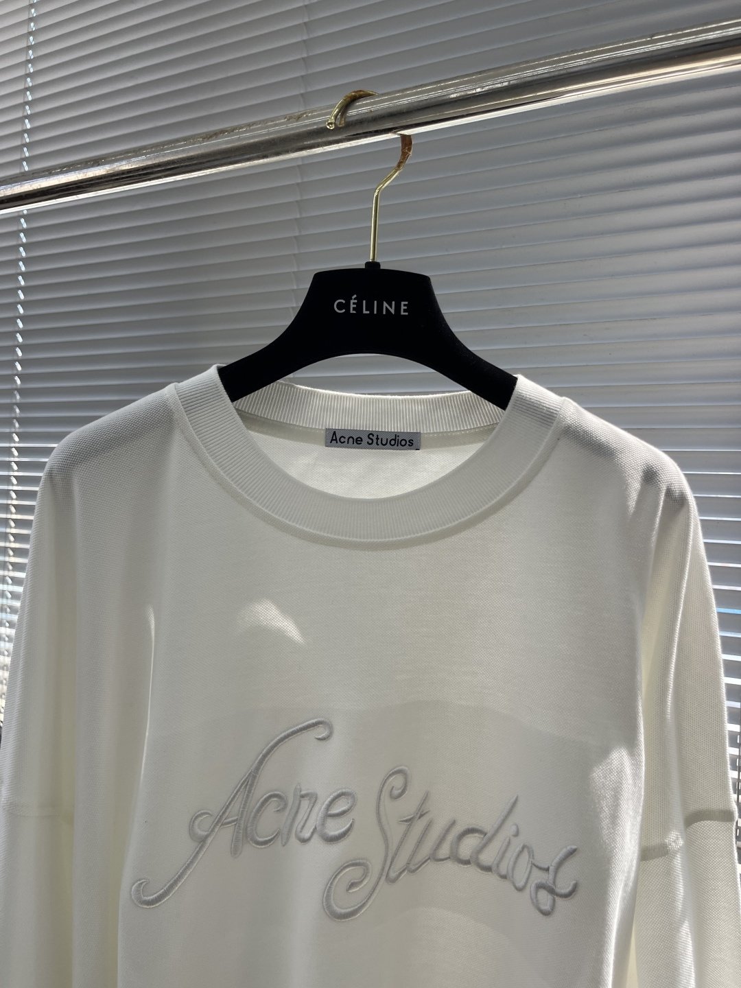 -Acne Studio 贴布刺绣字母长袖●面料：棉面料●工艺：刺绣制作●版型：宽松版型●克重：约375