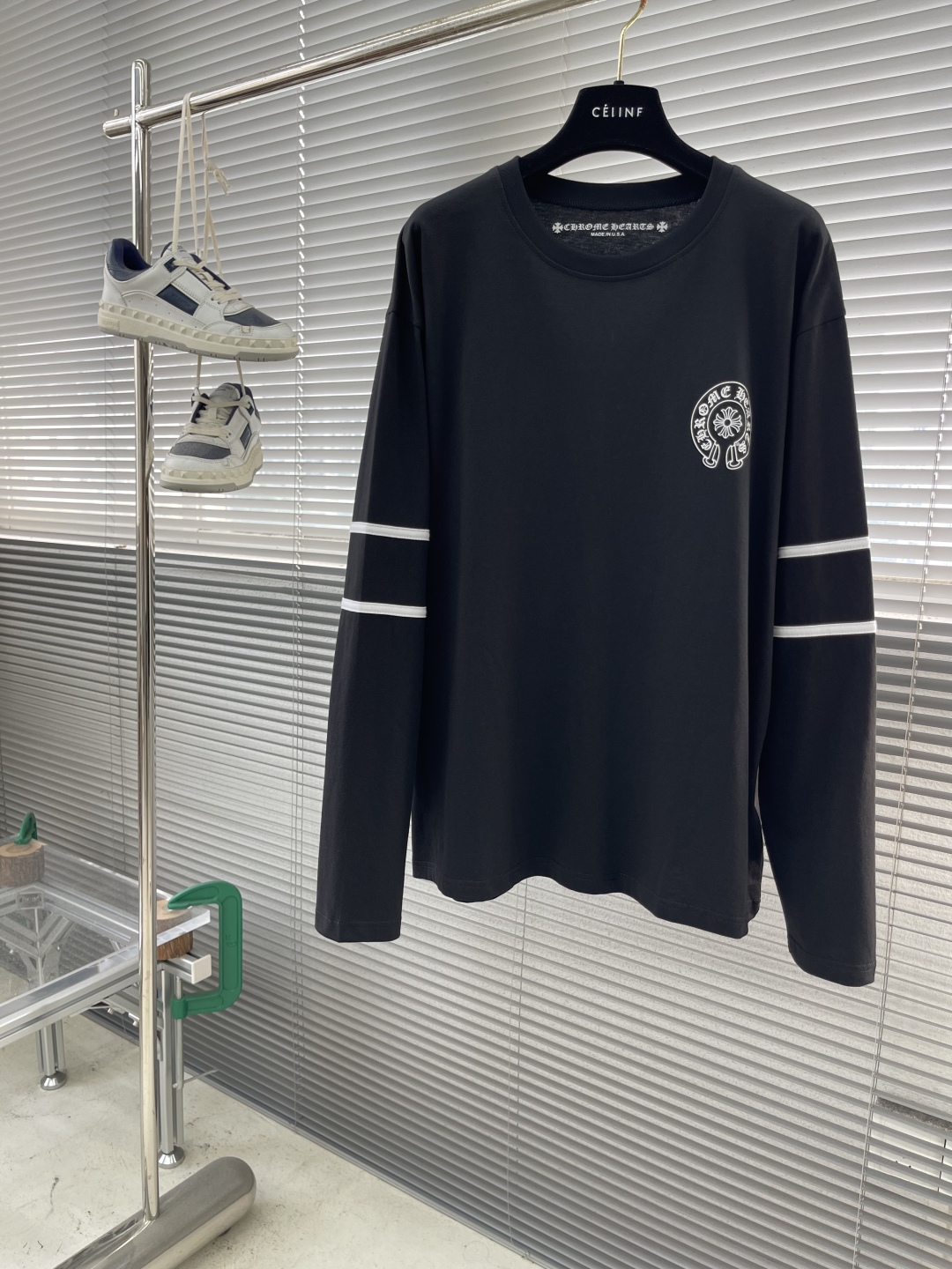 “Cotton Long Sleeve Shirt by CH Crocson with Synthetic Design in Multiple Sizes”