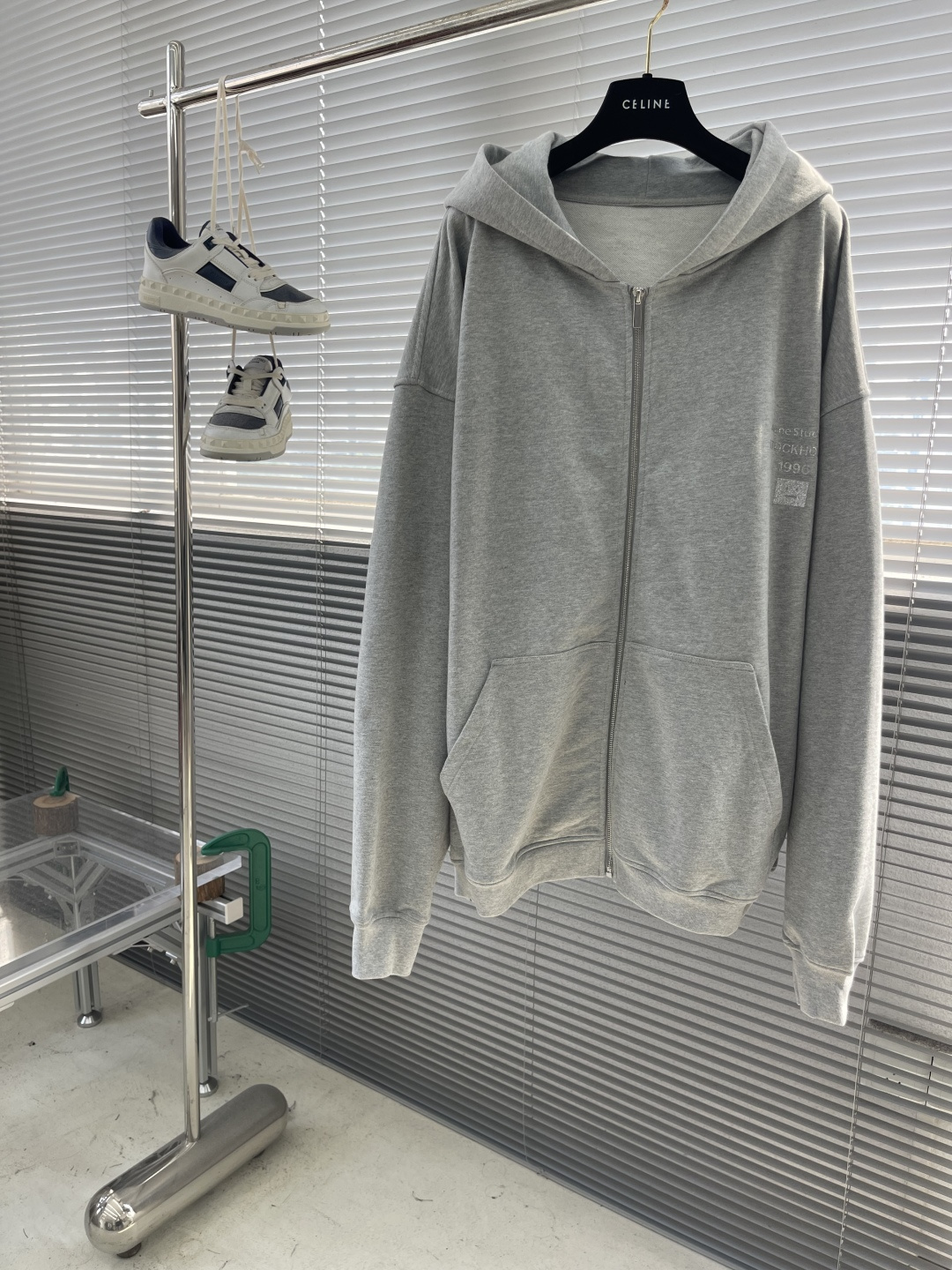 -Acne Studio 25秋冬新款拉链帽衫精选进口卫衣面料，弹力舒柔化合，多重水洗预缩处理，轻松应对