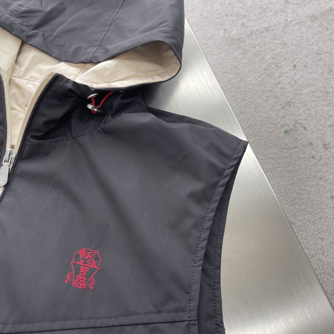 -25秋冬上新 BC - Brunello Cucineli 连帽款马甲时尚百搭进口面料定制五金上身舒适