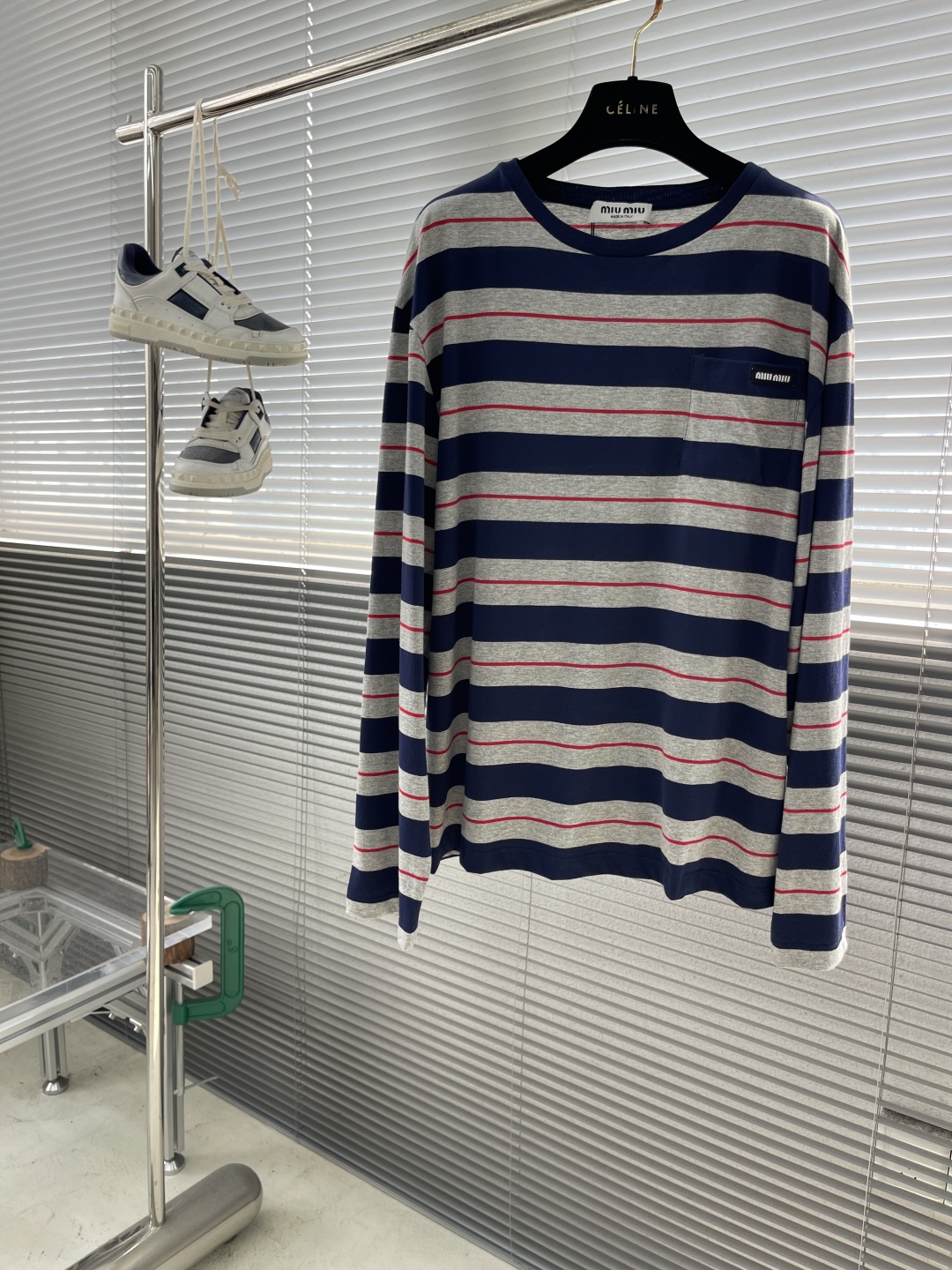 Miu Miu Striped Long Sleeve Shirt - Luxurious Comfort, Perfect Fit
