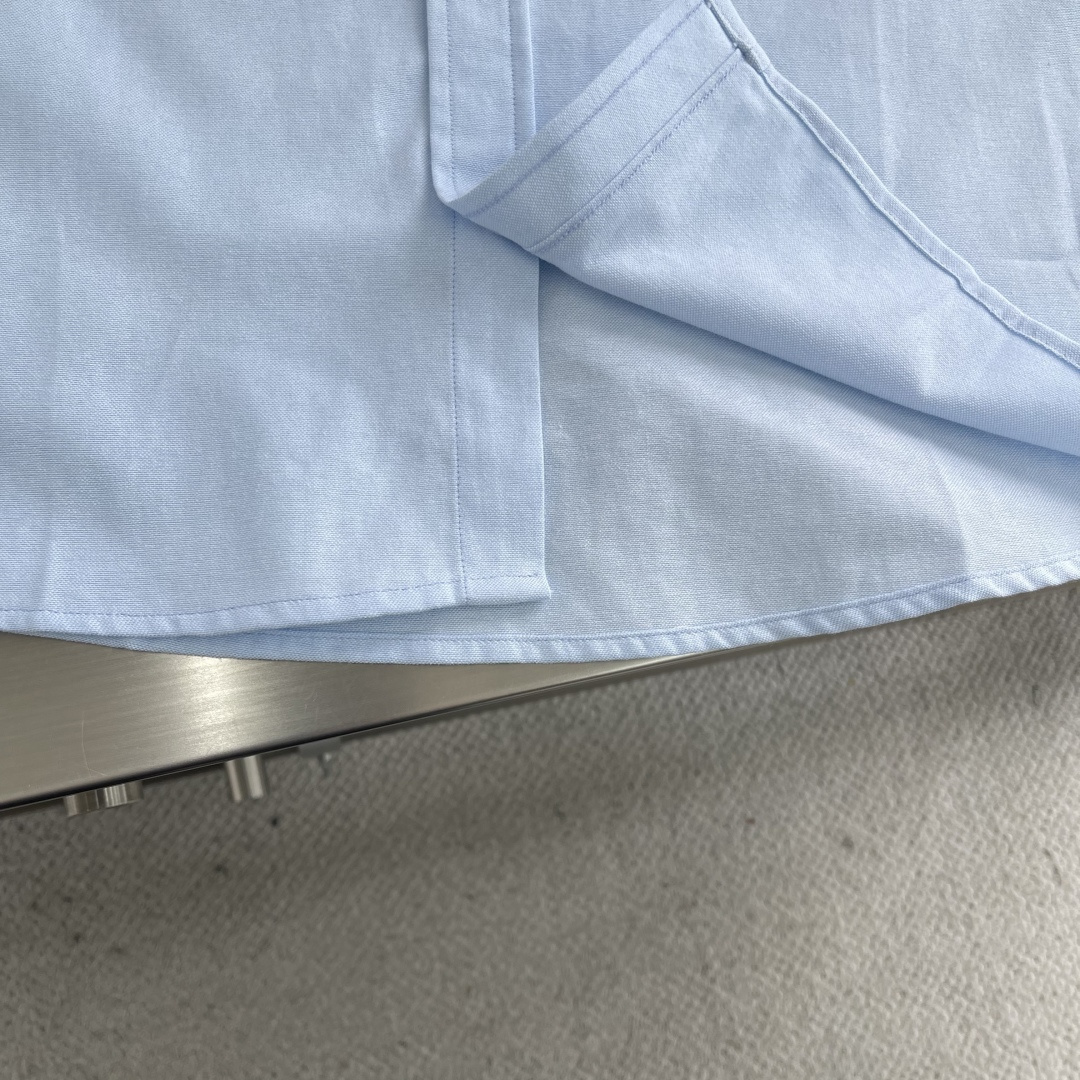 -Ami Paris 爱心刺绣衬衫定制臻品柔韧牛津棉布 质感卓越 紧致而爽滑 舒适贴肤 纯净之白 演绎极