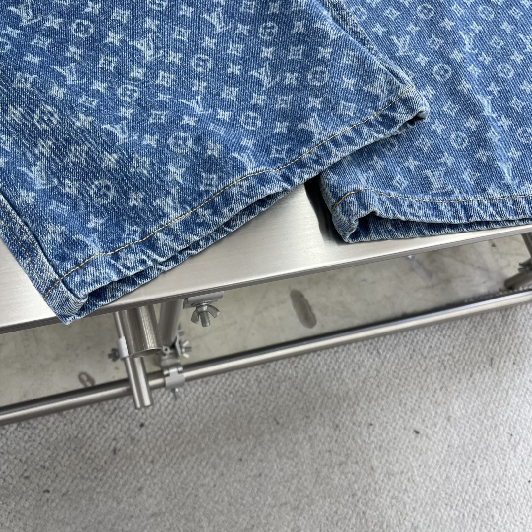 -驴牌 满印喇叭牛仔裤定制蓝影加密纯棉经典纹牛仔料 温润如棉 舒适贴肤 靛蓝雅韵 带着复古的韵味与现代的