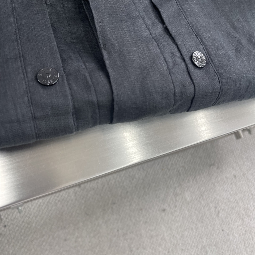 -Stone Island 亚麻宽松衬衫石头超级面料，进口顶级亚麻，全辐超好质感和版型！！ 工艺复杂多变