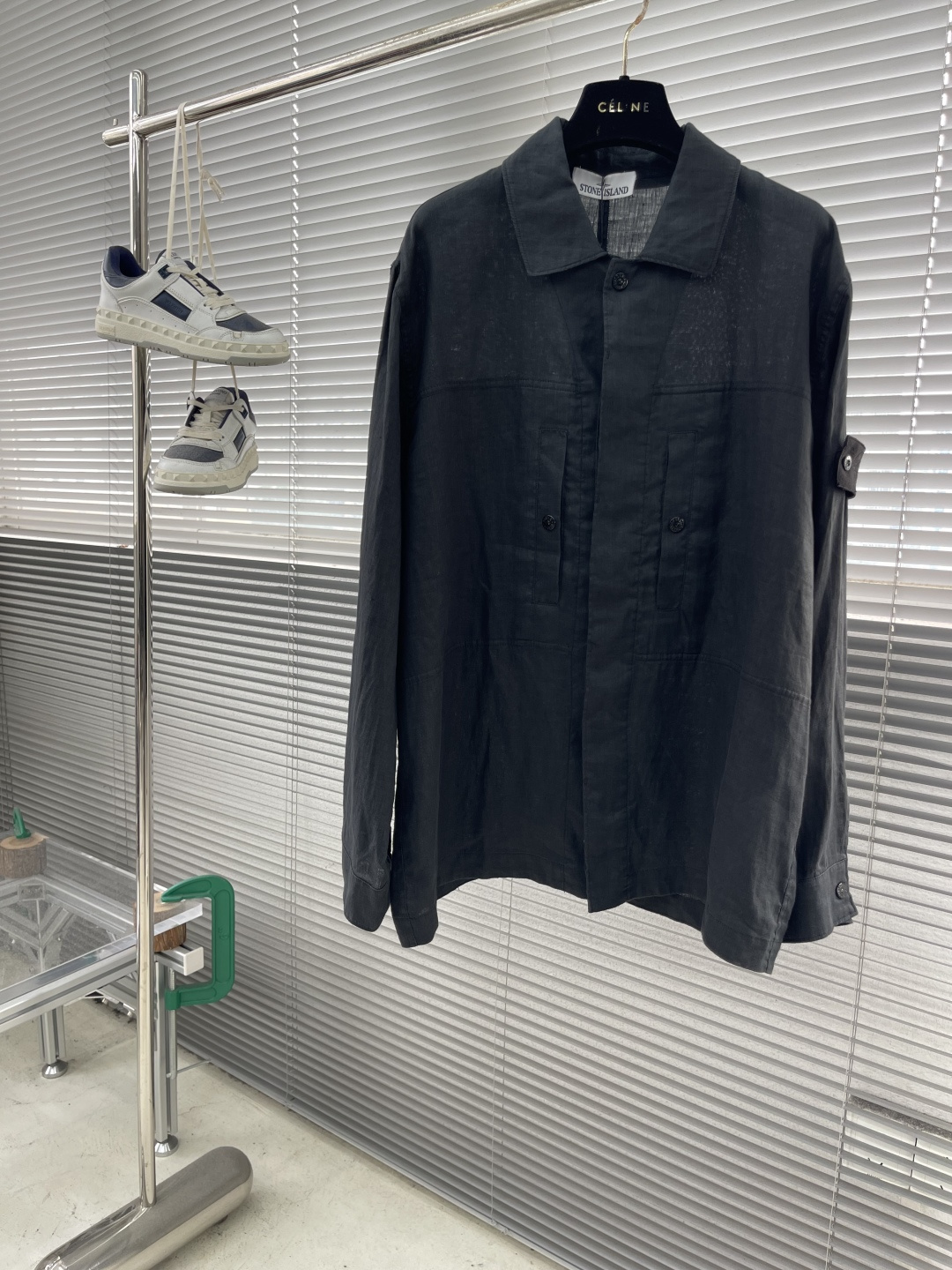 -Stone Island 亚麻宽松衬衫石头超级面料，进口顶级亚麻，全辐超好质感和版型！！ 工艺复杂多变