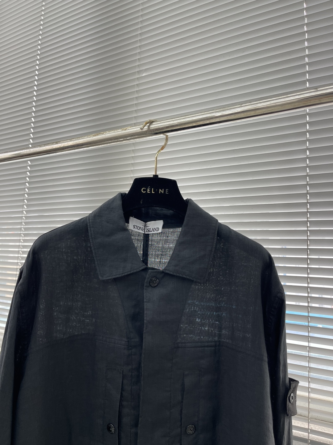 -Stone Island 亚麻宽松衬衫石头超级面料，进口顶级亚麻，全辐超好质感和版型！！ 工艺复杂多变