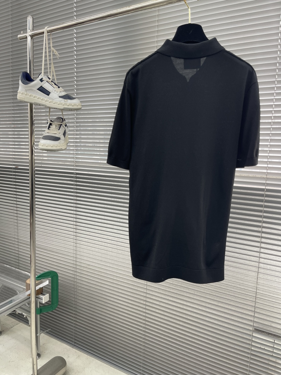 

-KITON    25春夏新款完美主义者高端商务针织Polo衫，男士半拉链领口菱格针织马球衫。顶级