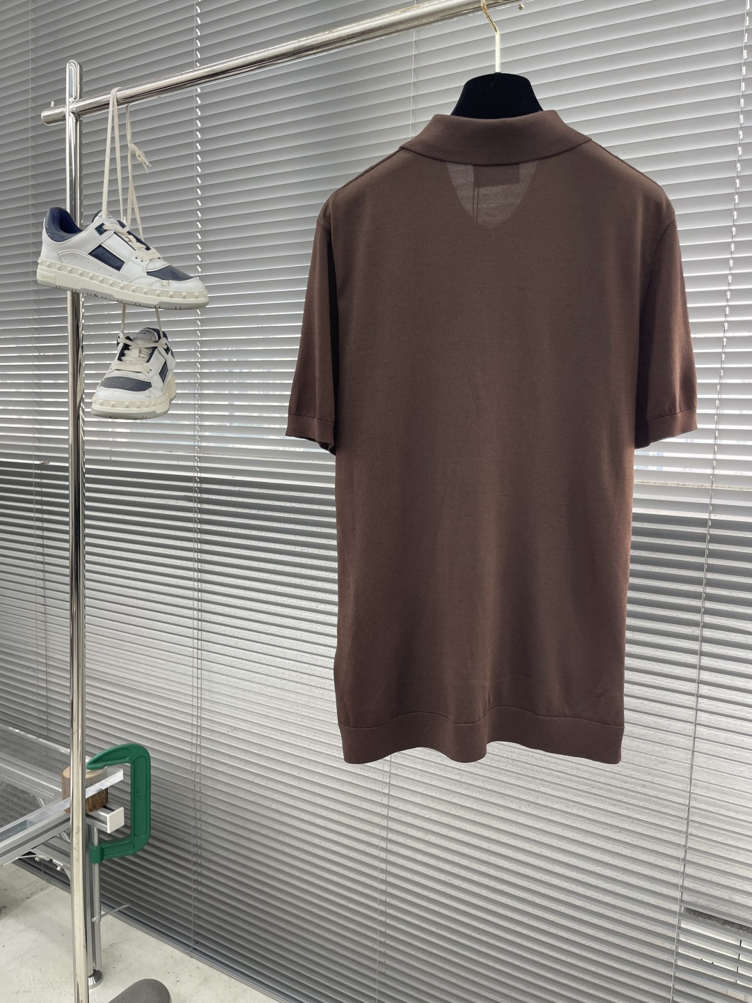 

-KITON    25春夏新款完美主义者高端商务针织Polo衫，男士半拉链领口菱格针织马球衫。顶级