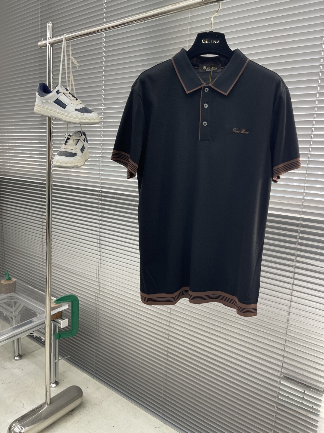 

-Loro Piana   贸易公司渠道臻品，2025早秋新款男士高端商务休闲珠地棉翻领POLO衫！