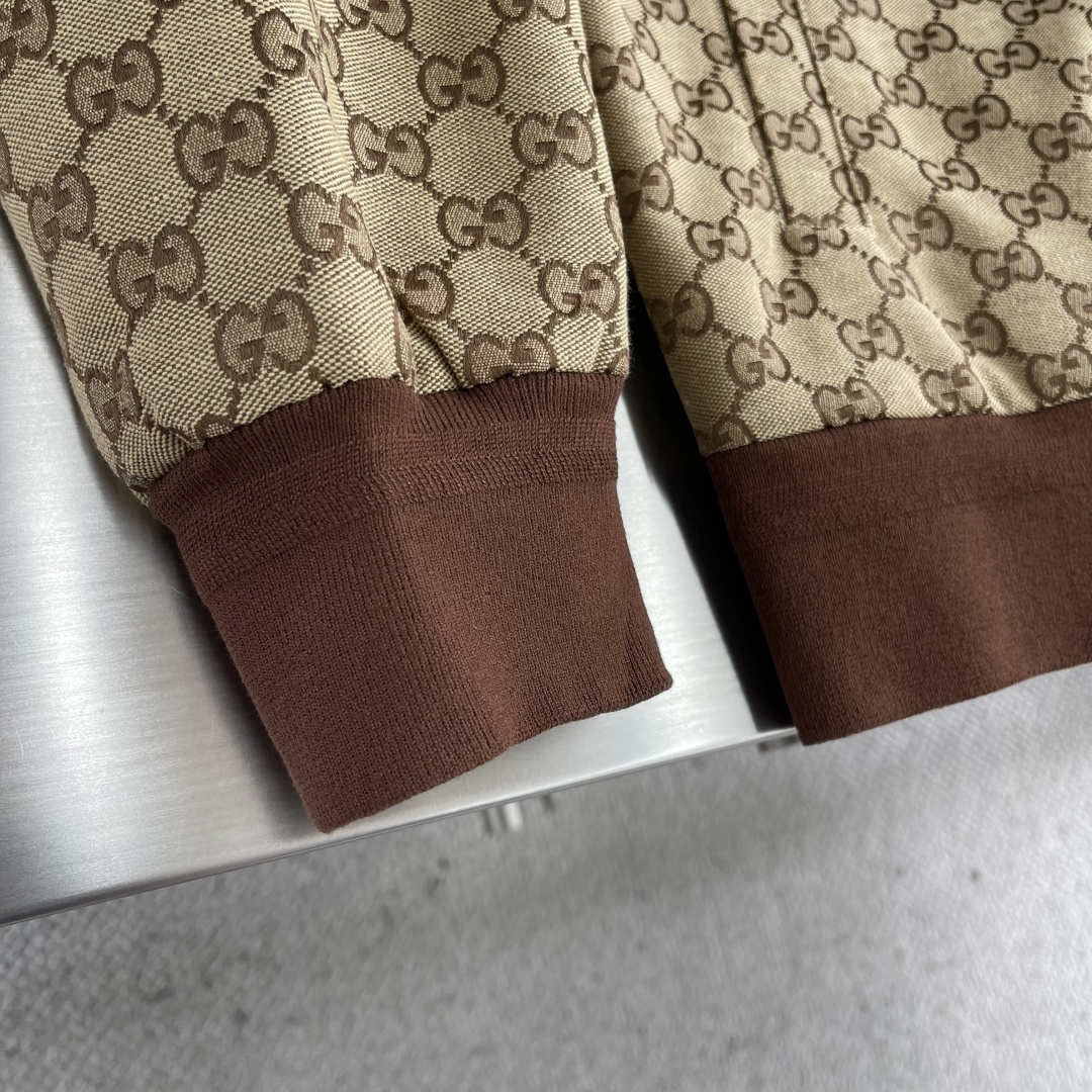 -GUCC 25ss新款帆布飞行员外套夹克 合身 男款 高版本码数：S.M.L.XL衣长66676869