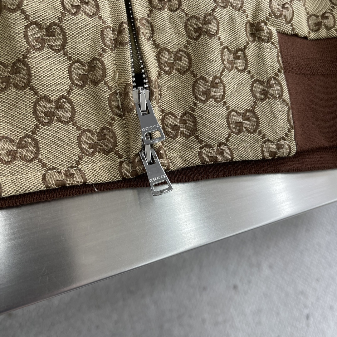 -GUCC 25ss新款帆布飞行员外套夹克 合身 男款 高版本码数：S.M.L.XL衣长66676869