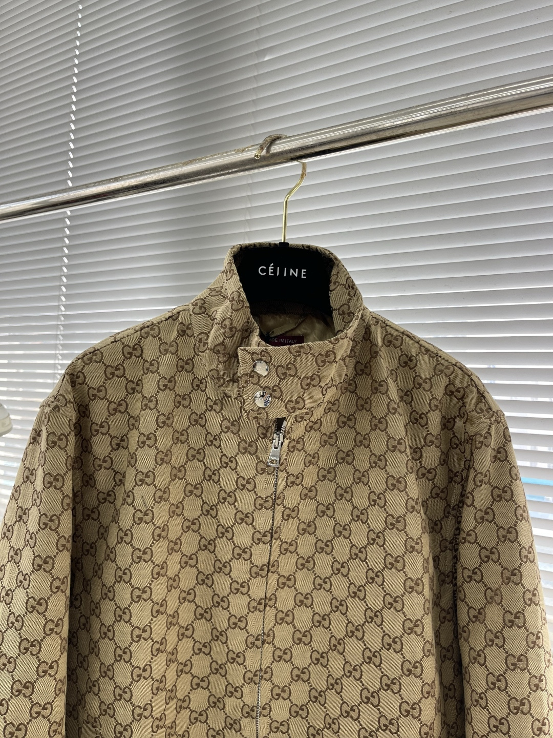 -GUCC 25ss新款帆布飞行员外套夹克 合身 男款 高版本码数：S.M.L.XL衣长66676869