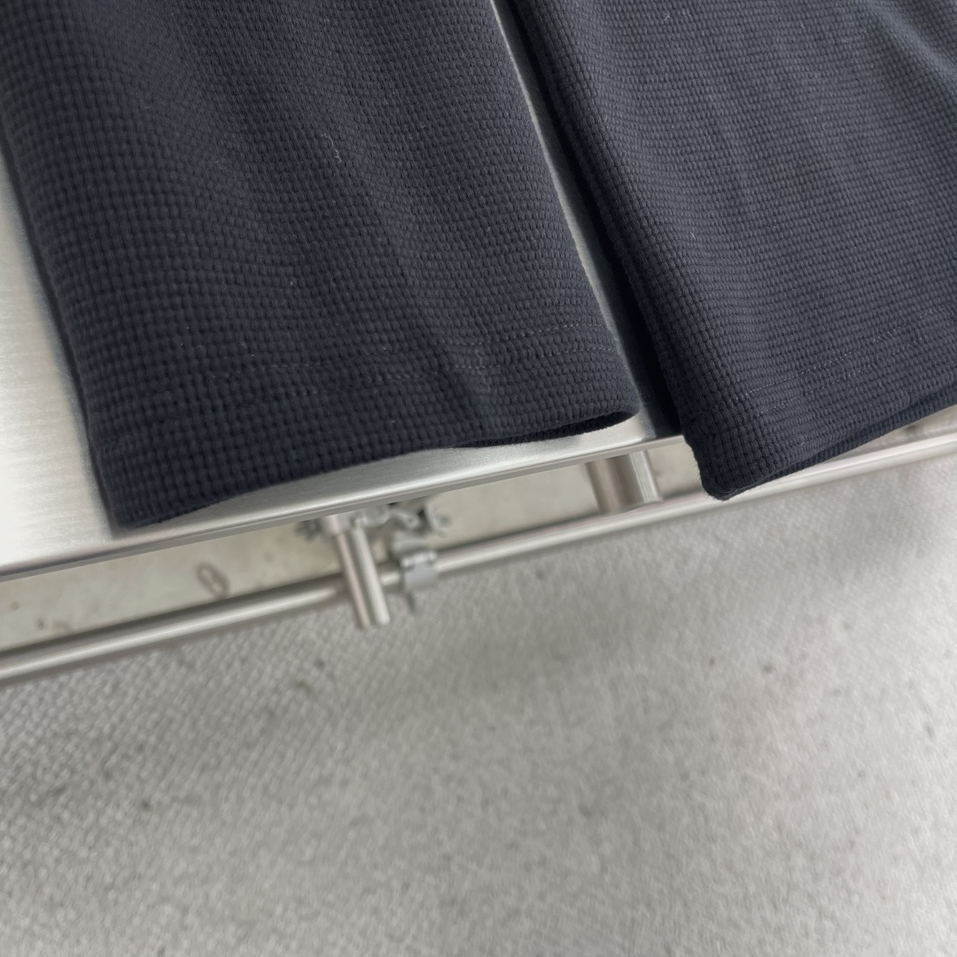 -CH 克罗心 拼皮亨利领华夫格卫衣面料采用洗前350克全棉华夫格双层材质 (区别低克重偷工减料以及非纯