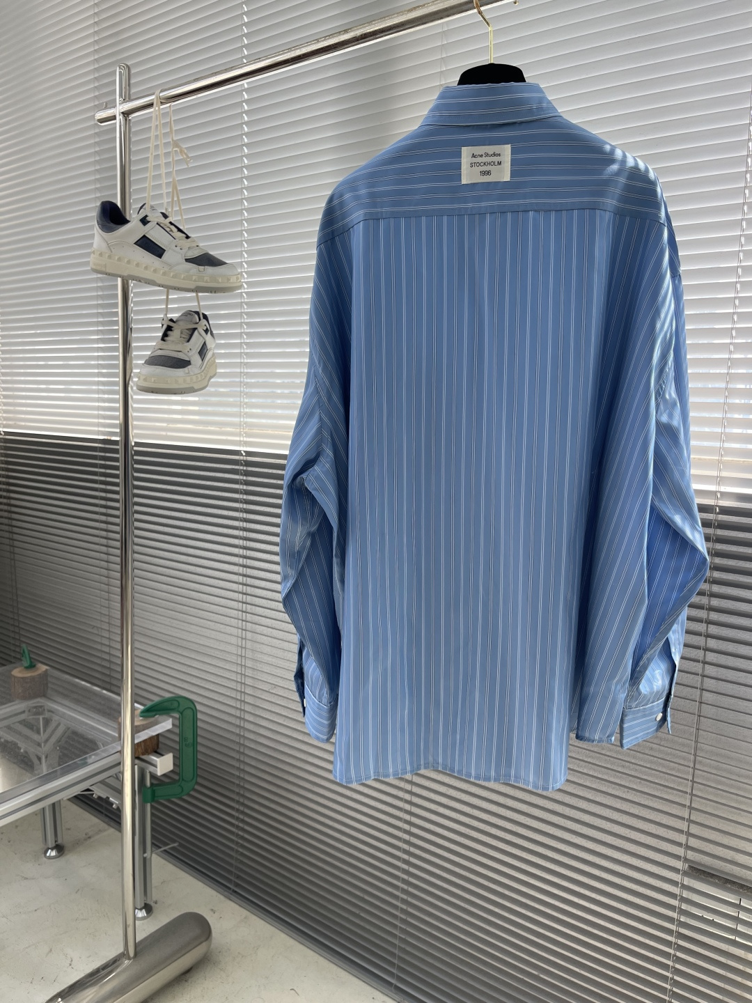 -Acne Studios 1996徽标条纹衬衫定制三色柔光天丝棉韵织条纹料 质感卓越 舒适贴肤 以经典