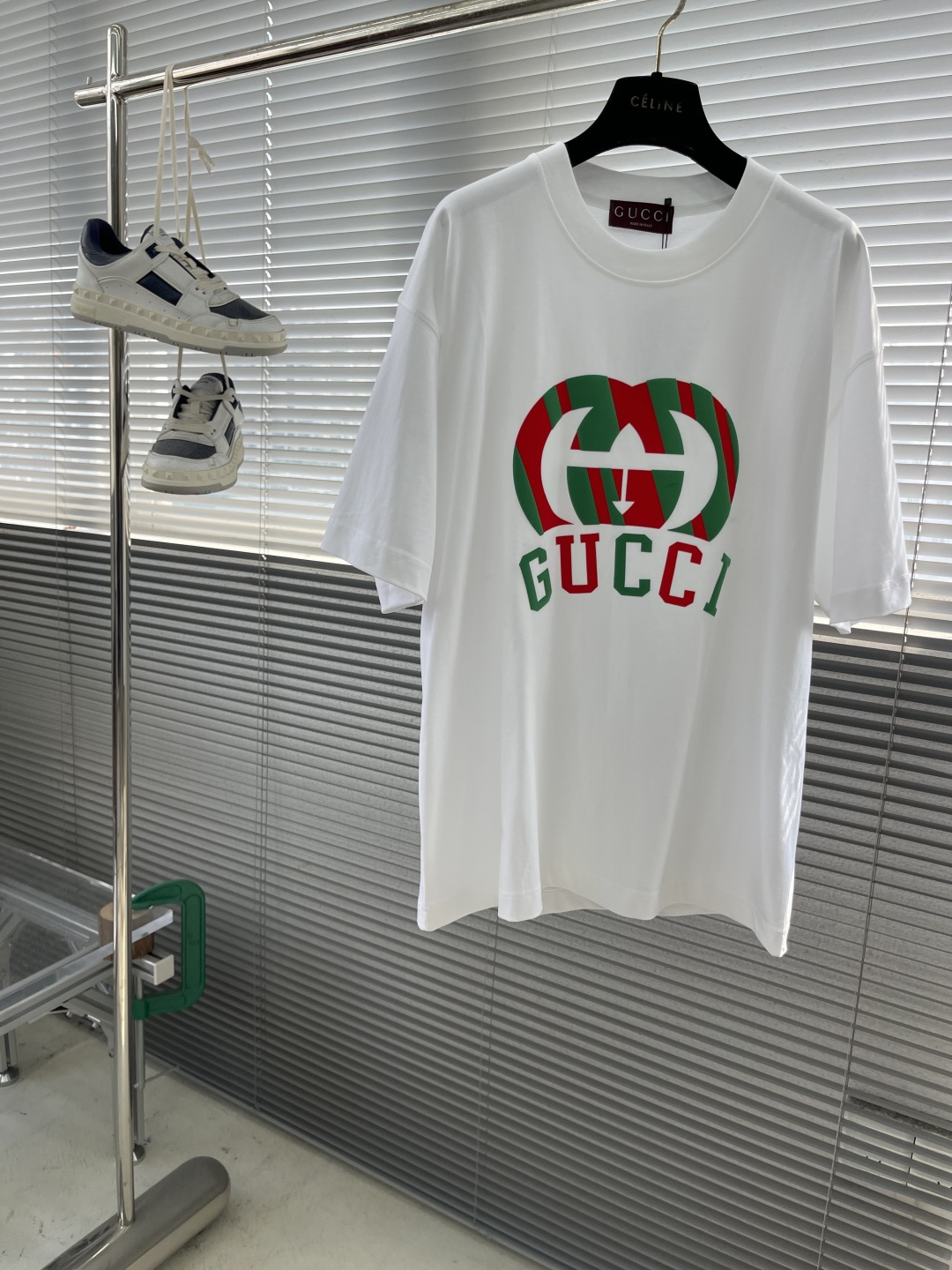 -GUCC 新款双G 发泡立体字母T恤红绿搭配具有很强的视觉冲击力 即时尚又充满活力 肩部通肩压条 28