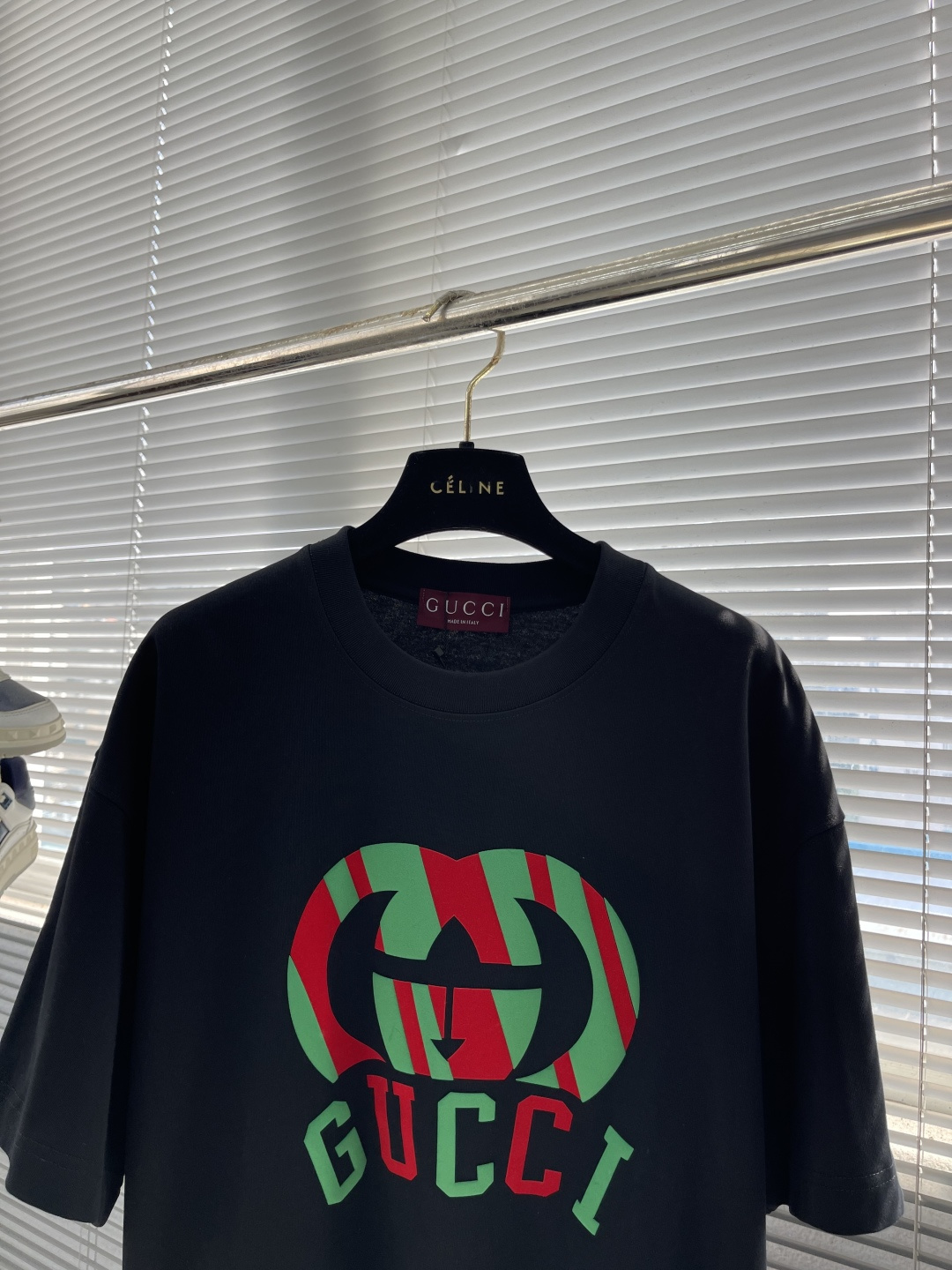 -GUCC 新款双G 发泡立体字母T恤红绿搭配具有很强的视觉冲击力 即时尚又充满活力 肩部通肩压条 28