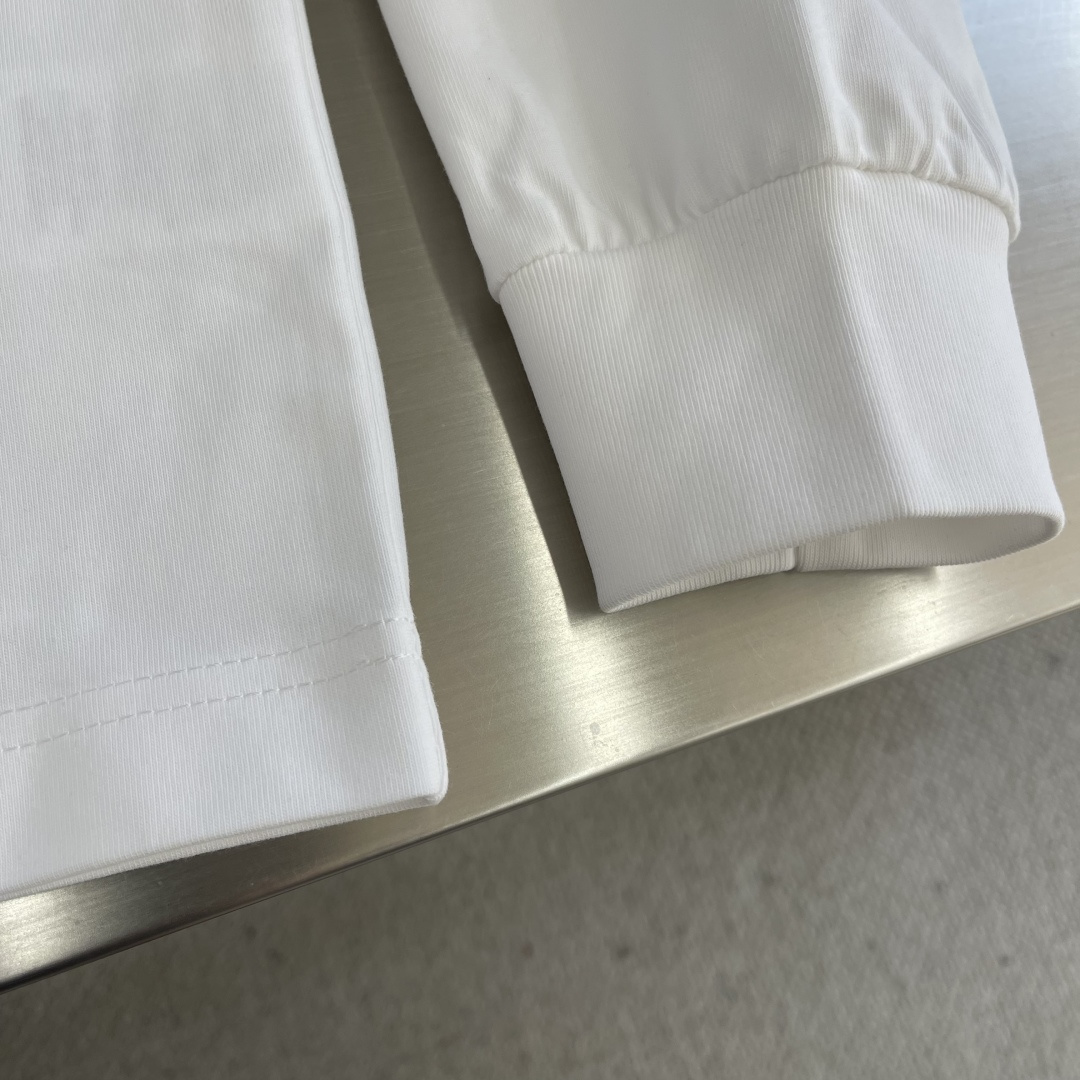 -Y-3     2025秋冬新款厚长袖T恤320克纯棉字母logo 植绒码数：S  M  L  XL