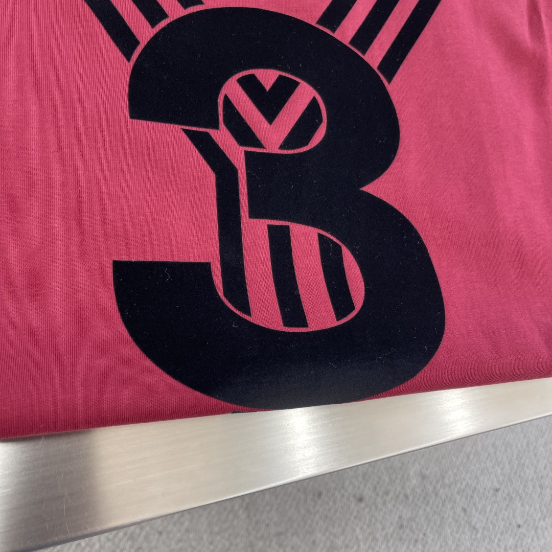 -Y-3     2025秋冬新款厚长袖T恤320克纯棉字母logo 植绒码数：S  M  L  XL