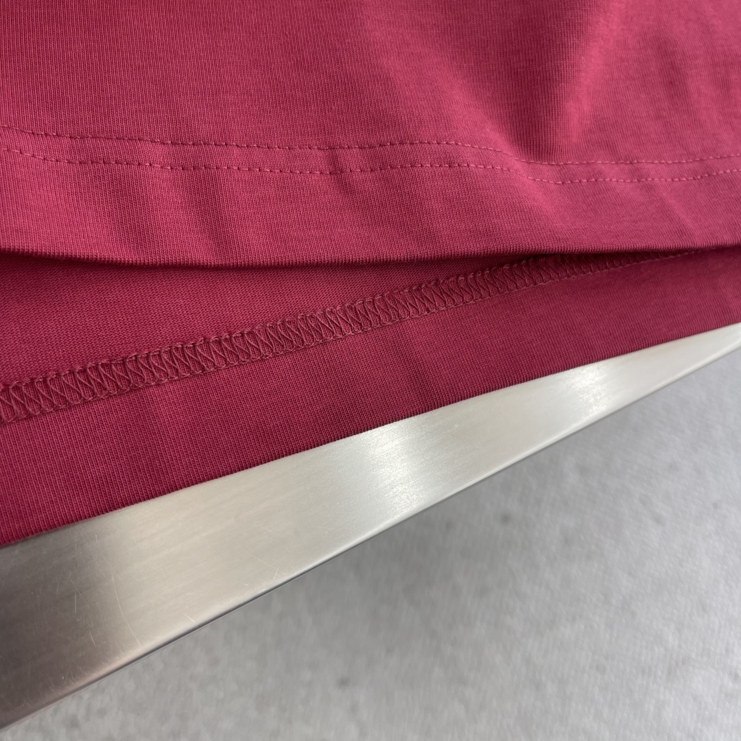 -FEND 2025秋冬新款厚长袖T恤320克纯棉字母logo 植绒码数：S M L XL