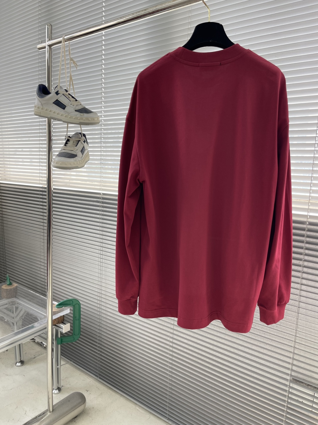 -FEND 2025秋冬新款厚长袖T恤320克纯棉字母logo 植绒码数：S M L XL