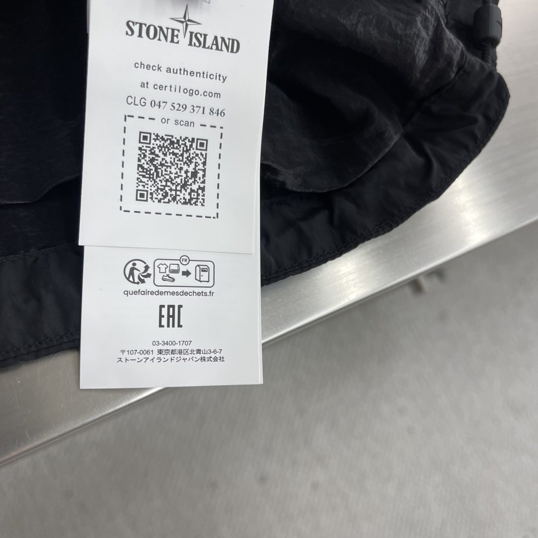 -Stone Island 2025秋冬新款机能袖章休闲户外防风薄款连帽风衣夹克外套 原版1/1复刻🔥高