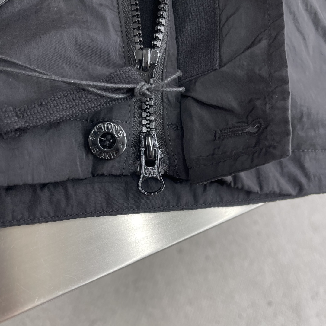 -Stone Island 2025秋冬新款机能袖章休闲户外防风薄款连帽风衣夹克外套 原版1/1复刻🔥高