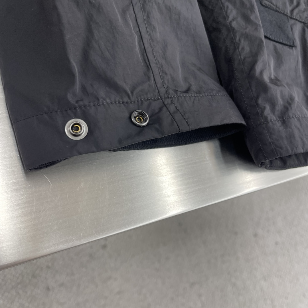 -Stone Island 2025秋冬新款机能袖章休闲户外防风薄款连帽风衣夹克外套 原版1/1复刻🔥高