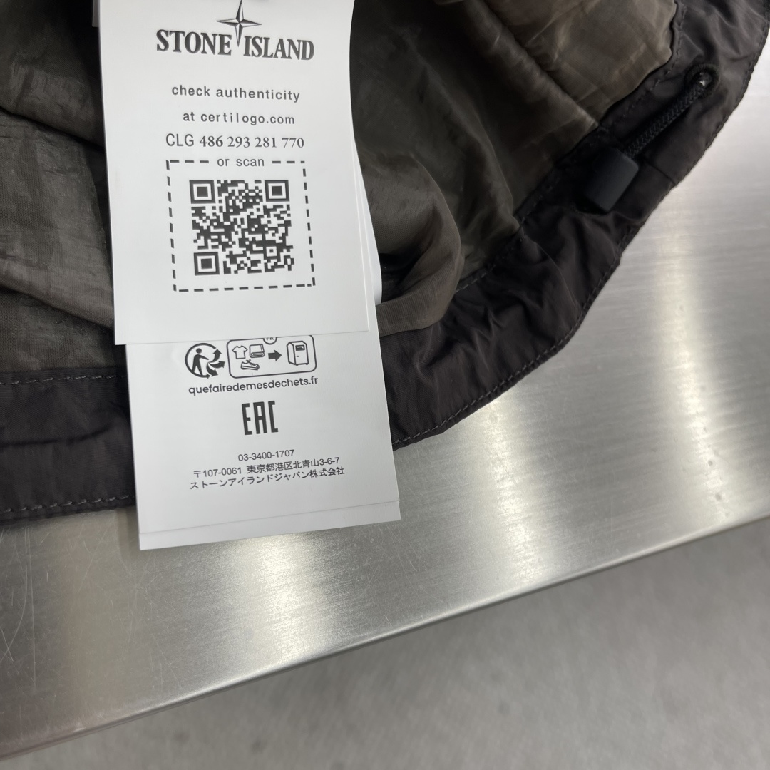 -Stone Island 2025秋冬新款机能袖章休闲户外防风薄款连帽风衣夹克外套 原版1/1复刻🔥高