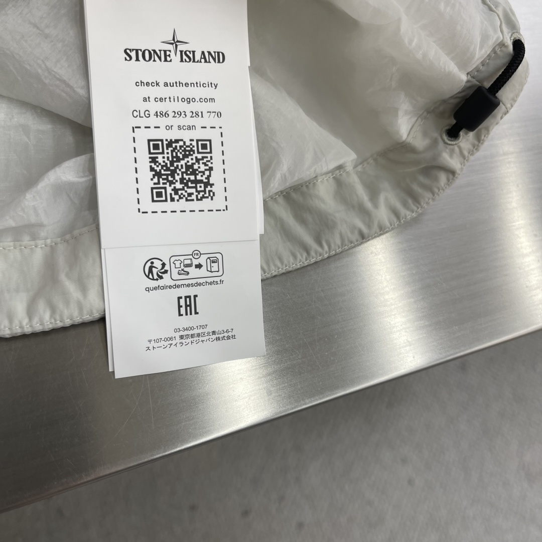 -Stone Island 2025秋冬新款机能袖章休闲户外防风薄款连帽风衣夹克外套 原版1/1复刻🔥高
