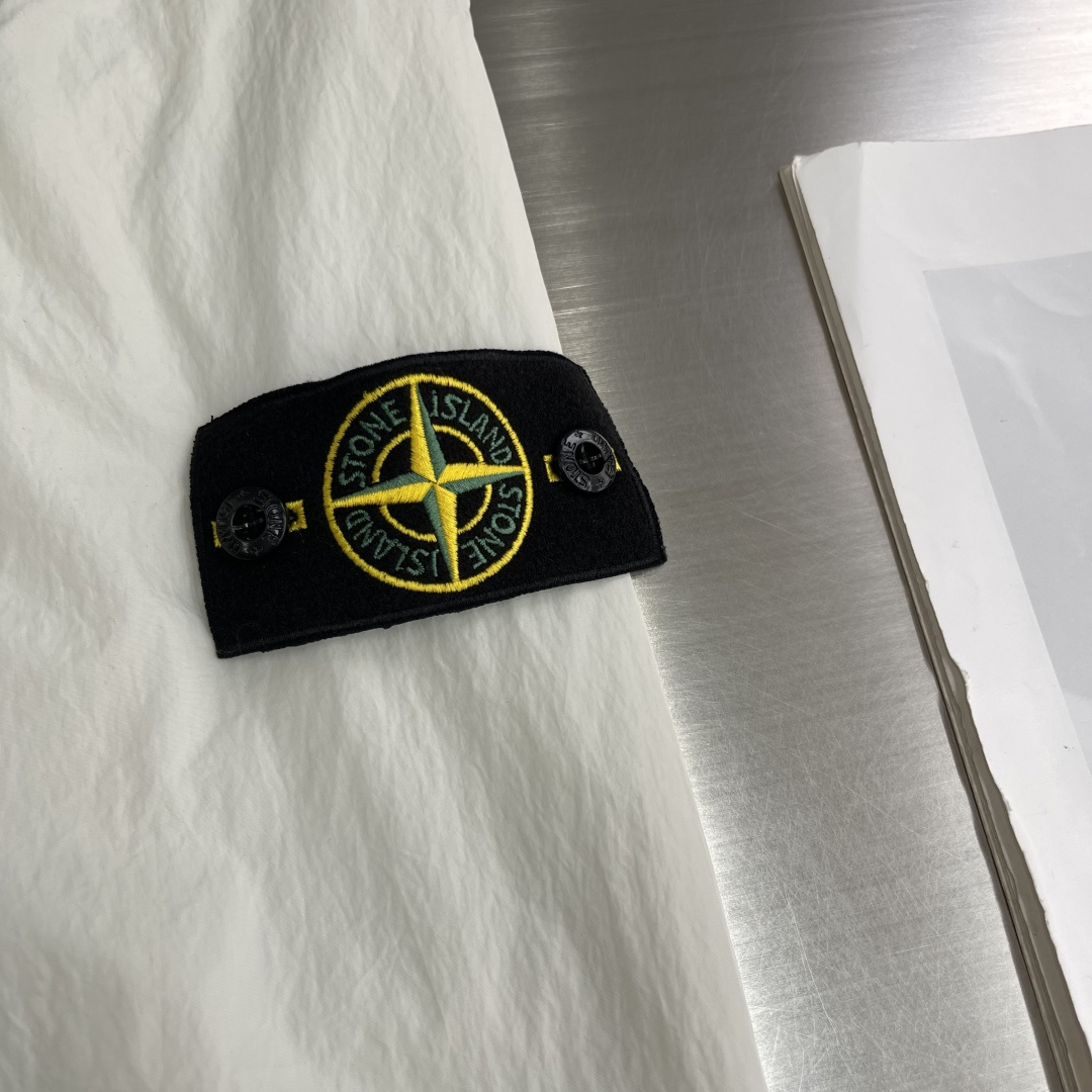 -Stone Island 2025秋冬新款机能袖章休闲户外防风薄款连帽风衣夹克外套 原版1/1复刻🔥高