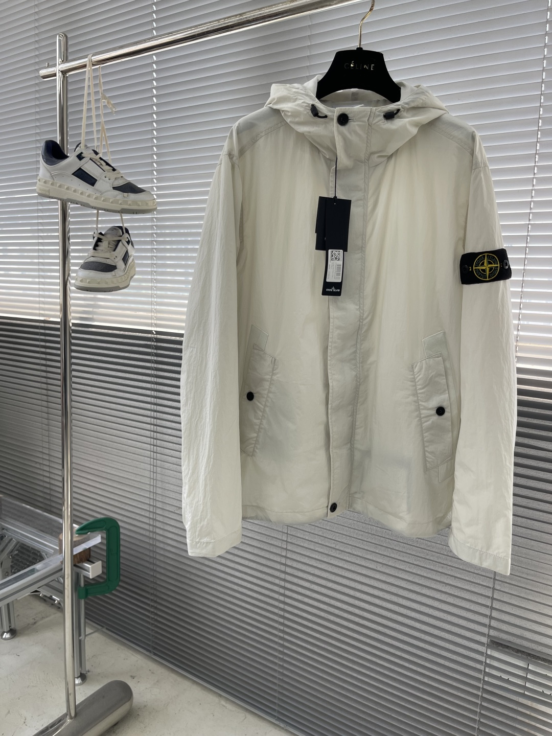 -Stone Island 2025秋冬新款机能袖章休闲户外防风薄款连帽风衣夹克外套 原版1/1复刻🔥高