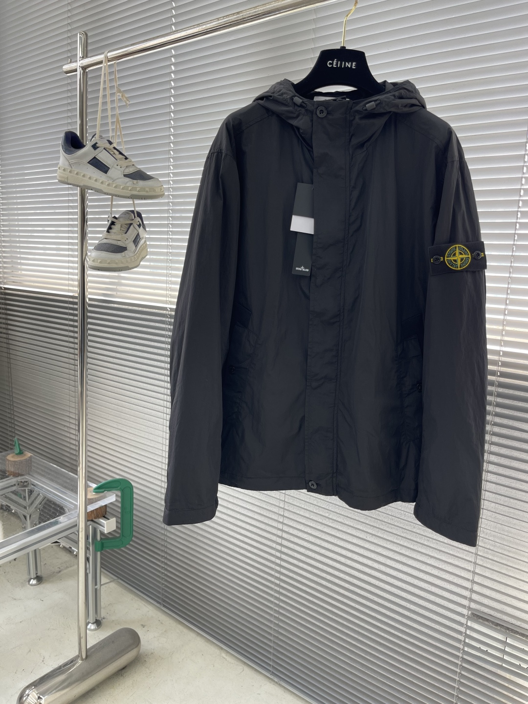 -Stone Island 2025秋冬新款机能袖章休闲户外防风薄款连帽风衣夹克外套 原版1/1复刻🔥高