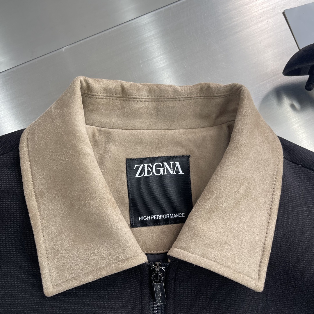 -Z ZEGN 25秋冬新款,男士商务休闲毛呢翻领夹克外套。面料与辅料皆为客供,定织定染而成,触感极为柔