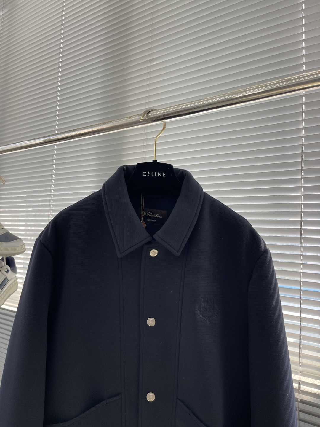 -Loro Piana 25fw新款老钱风翻领标识刺绣夹克外套客订面料或选用高端羊绒(若为羊绒面料 ),