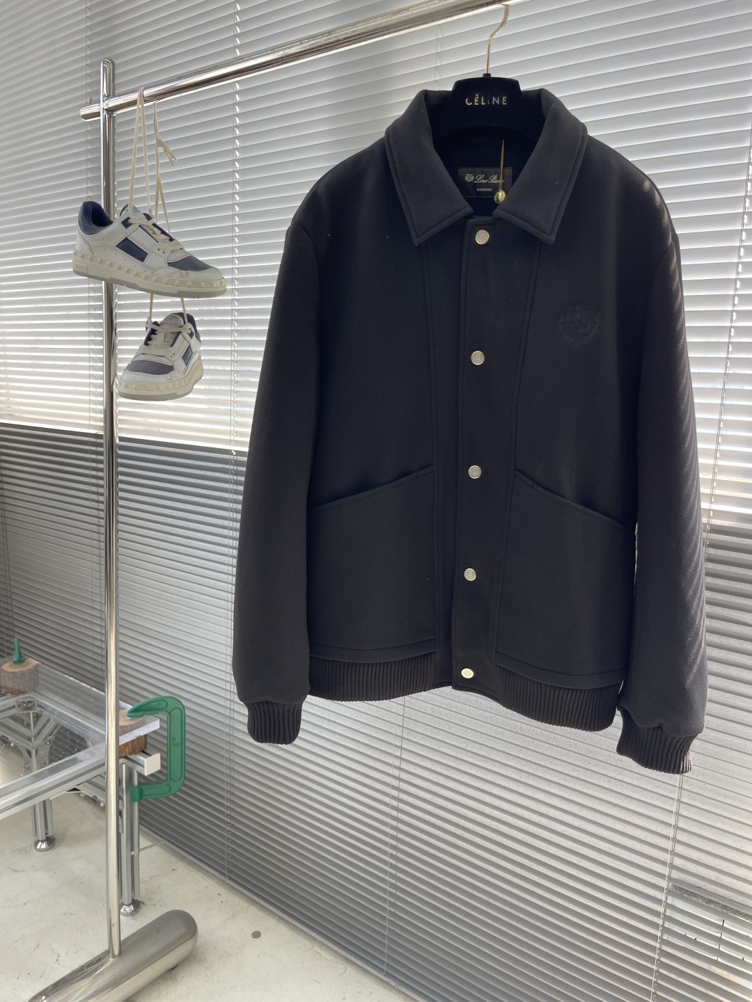 -Loro Piana 25fw新款老钱风翻领标识刺绣夹克外套客订面料或选用高端羊绒(若为羊绒面料 ),