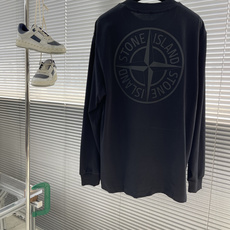 -Stone Island 2026秋冬系列长袖薄T 码数:M-5XL 微阔版型 绒感双纱面料。面料表面食毛做磨毛工 -Stone Island 2026秋冬系列长袖薄T 码数:M-5XL 微阔版型 绒感双纱面料。面料表面食毛做磨毛工