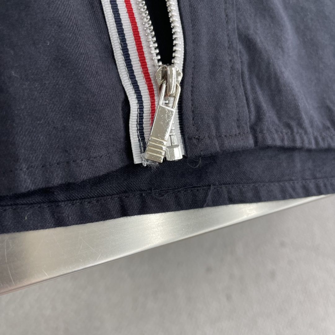 -TB 牛津纺拉链工装双袋外套袖子四道杠衬衫外套TB衬衫经典拉链双袋工装衬衫新款开衫外套 专柜官网同步 