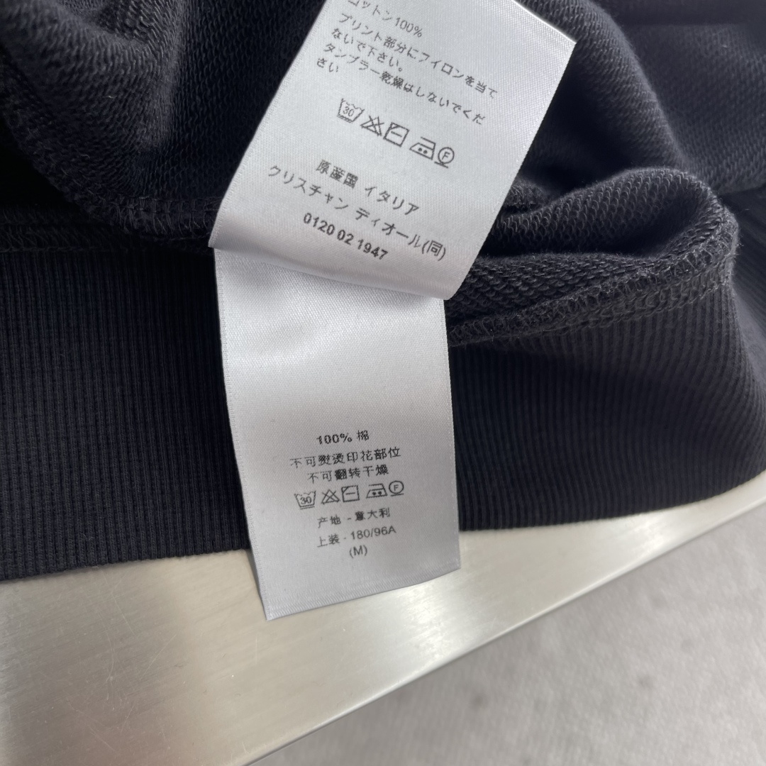 -Dio 25fw Montaigne卫衣380克精梳棉双股毛圈卫衣料全棉拉架罗纹 胶浆印花面料酵洗定制