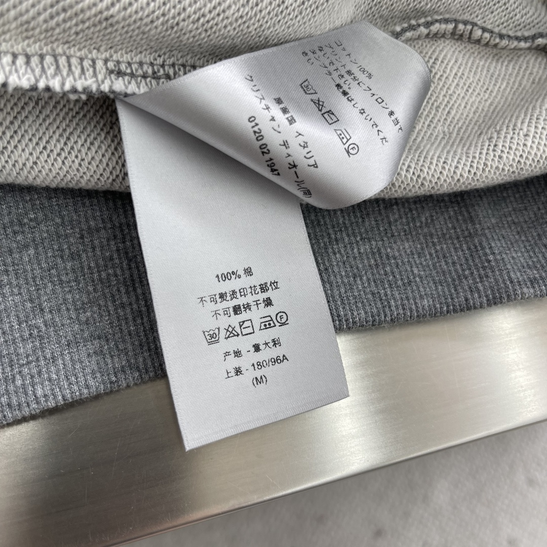 -Dio 25fw Montaigne卫衣380克精梳棉双股毛圈卫衣料全棉拉架罗纹 胶浆印花面料酵洗定制