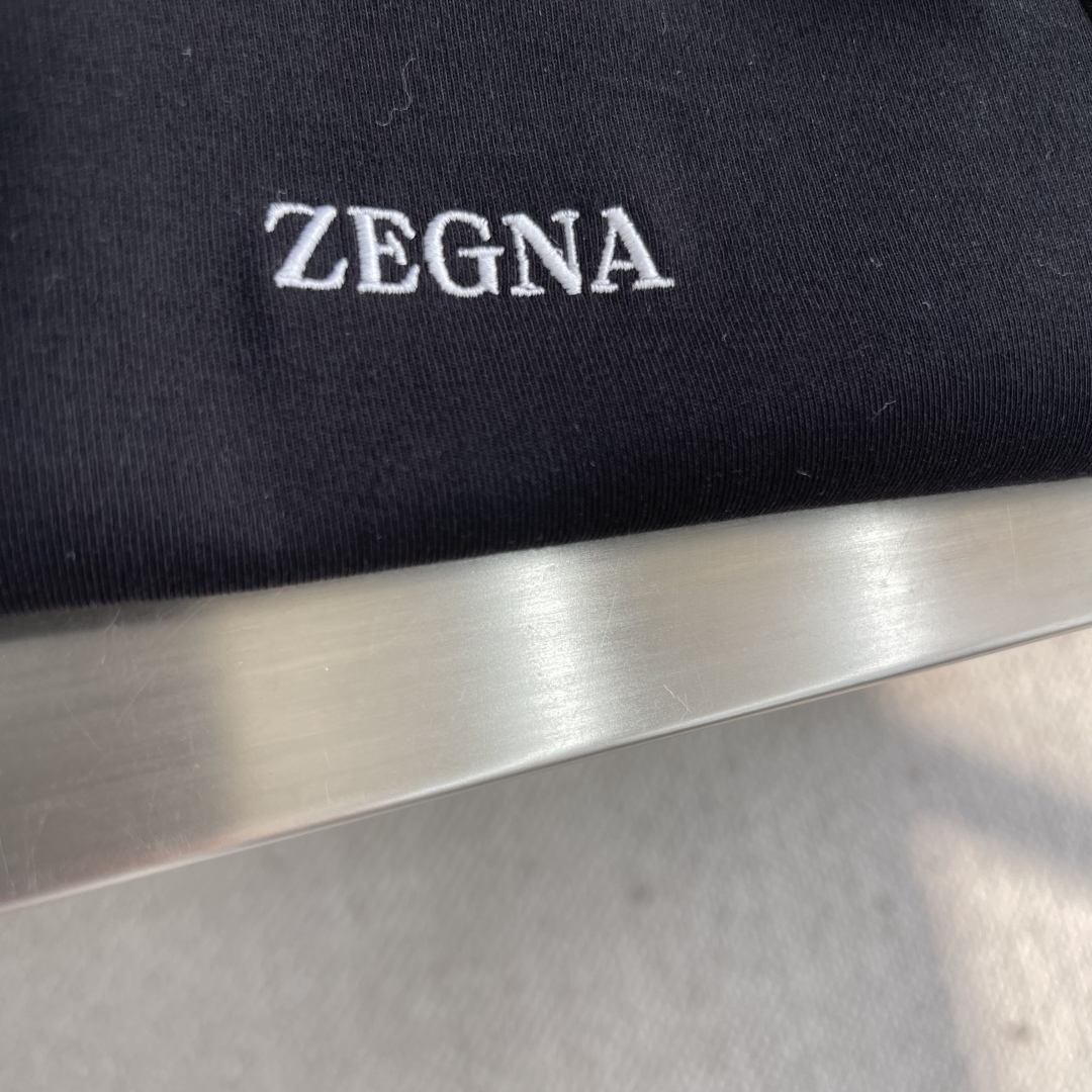 -Z ZEGN 渠道精品 顶级客供新疆长绒棉 2025fw高级商务男士经典短袖打底衫衫！ 手感细腻丝滑 