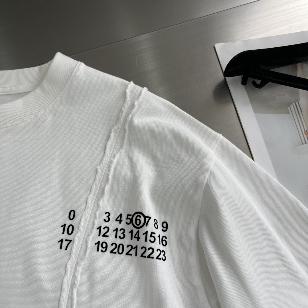 -MM6 马吉拉 2025fw新款长袖T恤爆款定制纯棉面料 重工洗水，面料舒适🈶️质感 码数：M-XXL