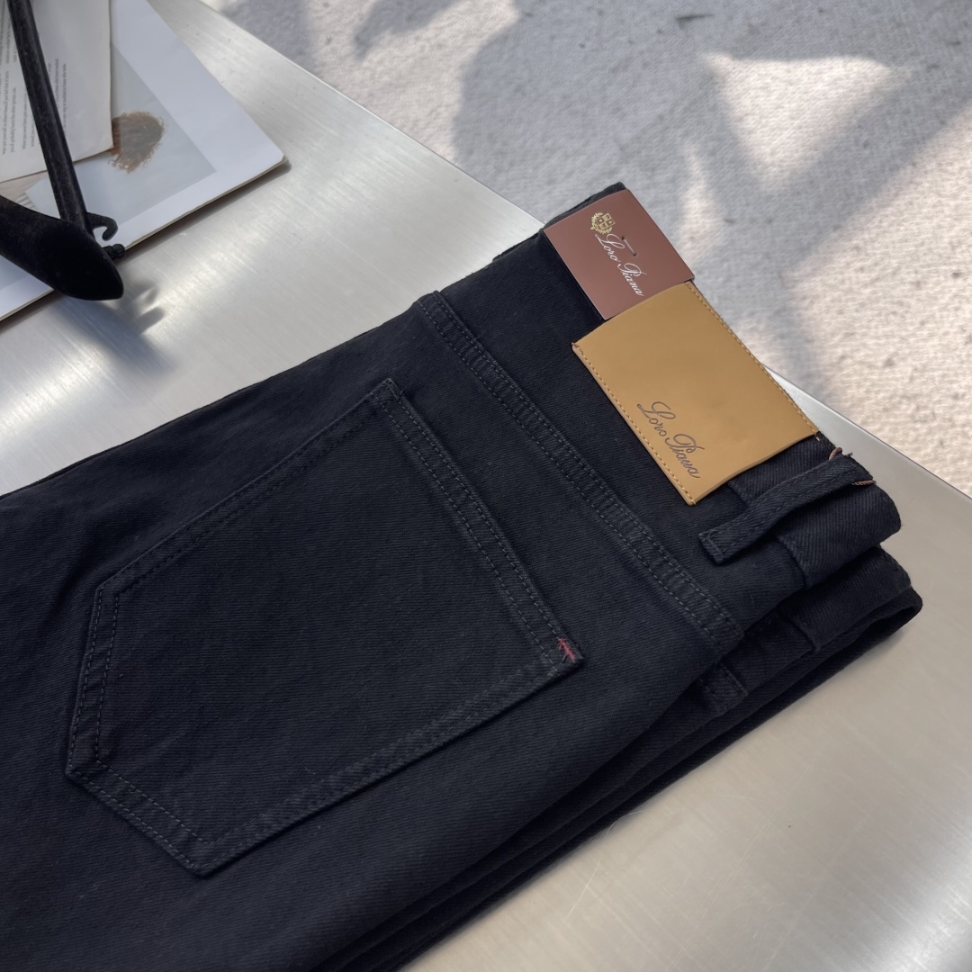 -Loro Piana 25fw新款牛仔裤 简约风五代裤基础款小直筒设计 时尚百搭码数：29-38 (🈚