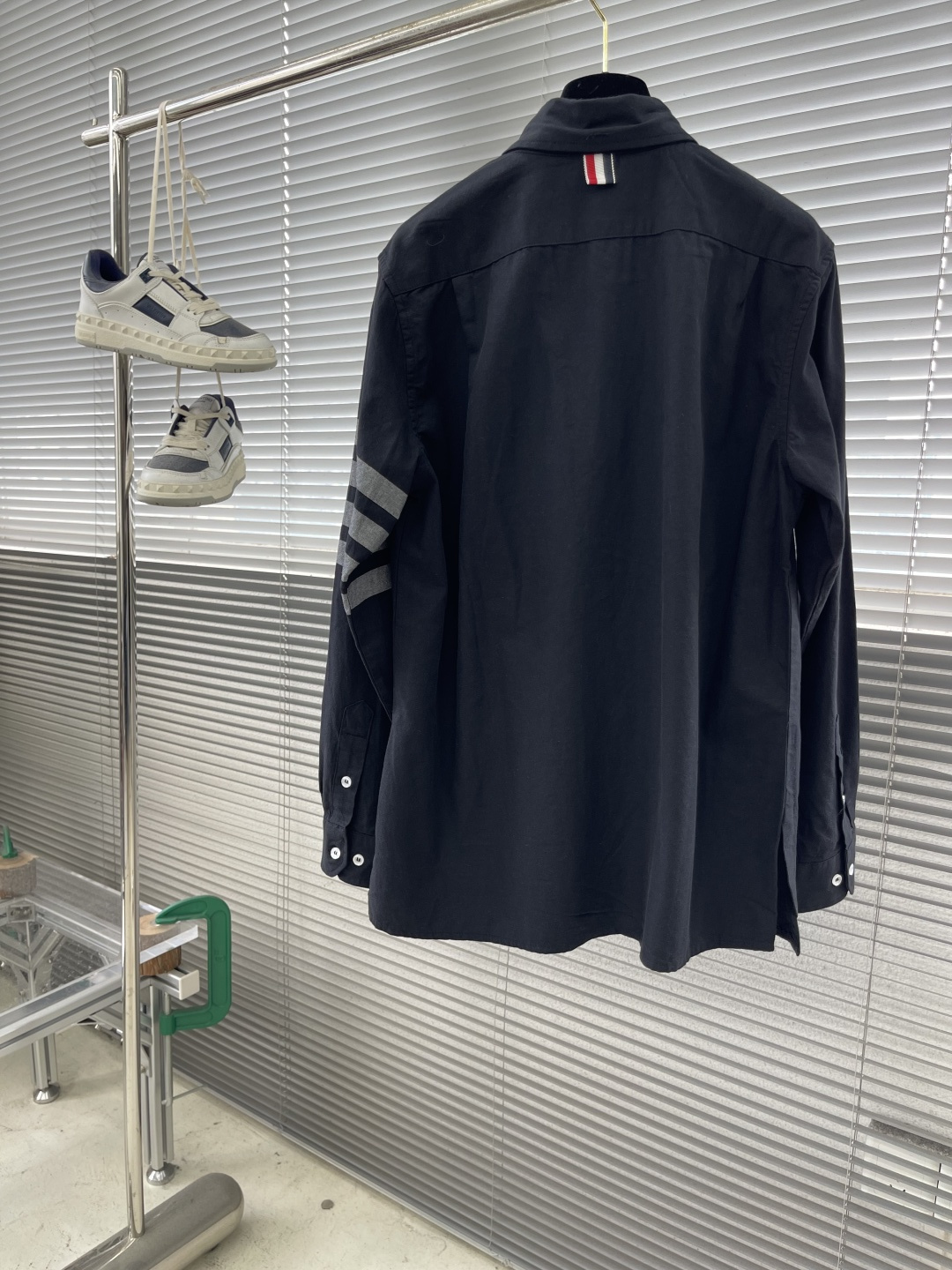 -TB 牛津纺拉链工装双袋外套袖子四道杠衬衫外套TB衬衫经典拉链双袋工装衬衫新款开衫外套 专柜官网同步 